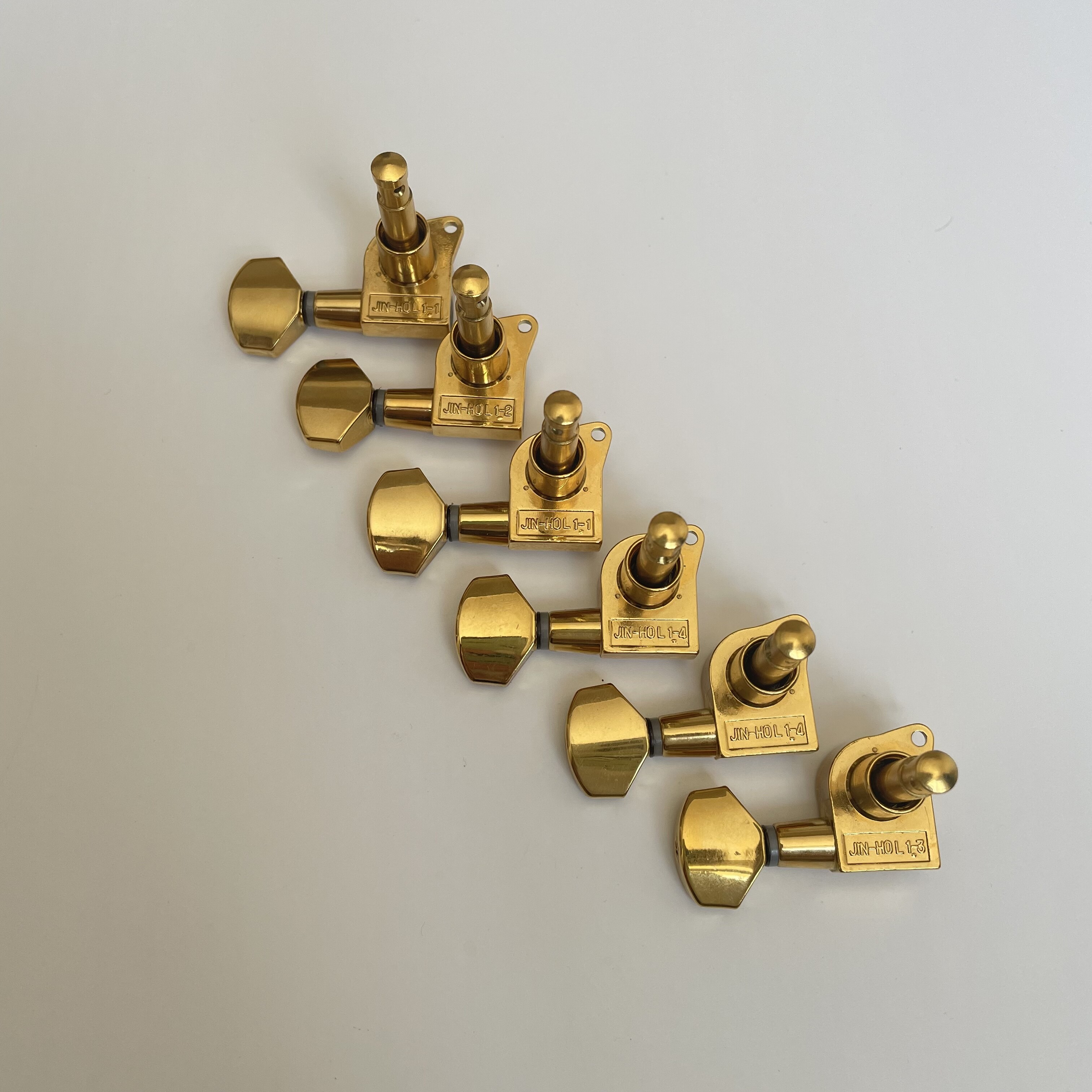 Afanti 6L-In-Line Gold Guitar Tuning Pegs Acoustic Electric Guitar