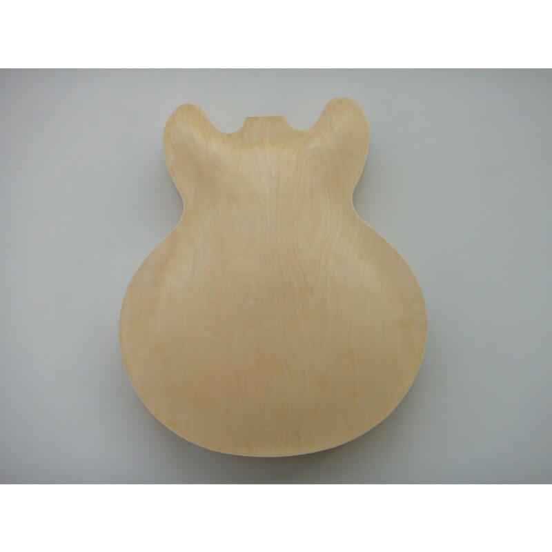 Afanti 12 string Semi-hollow Maple Plywood Body with Flamed Maple Veneer DIY Electric Guitar Kit  