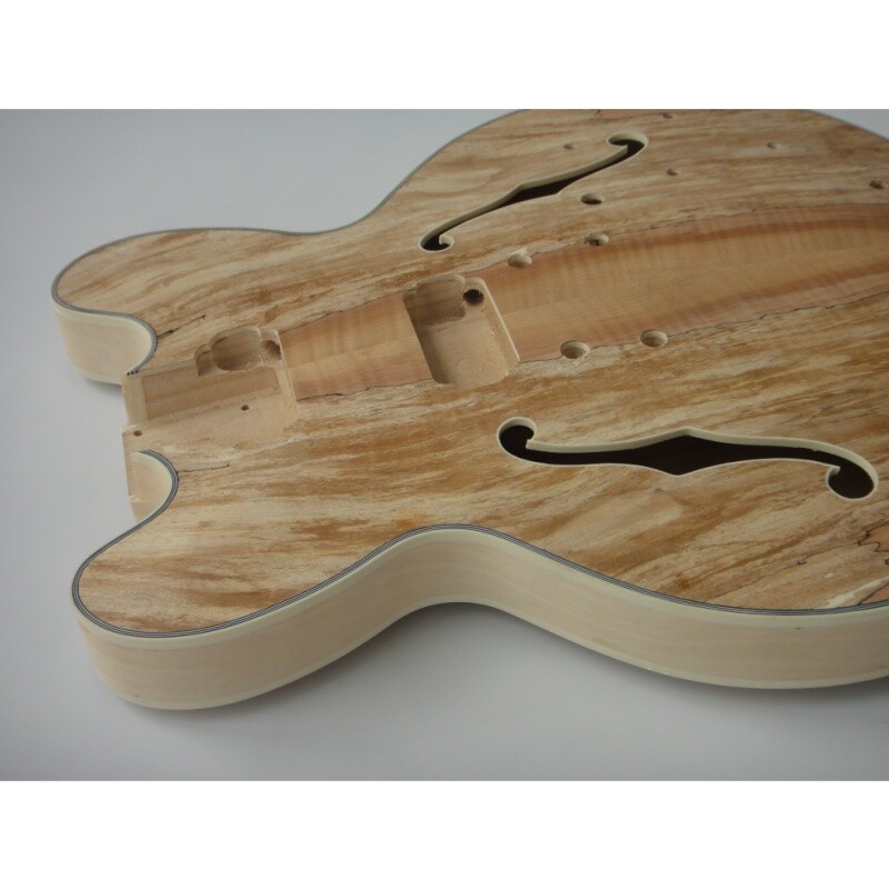 Afanti Maple Plywood Body with Spalted Maple Veneer DIY Electric Guitar Kit