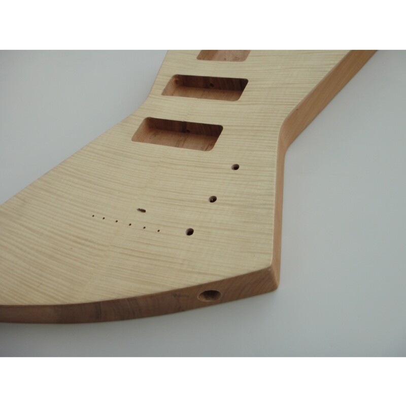 Afanti Unfinished Mahogany Body with Flamed Maple 5 String Electric Bass Guitar Kit