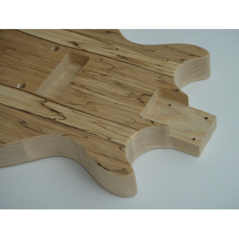 Afanti Customized P Junior Ash Body with Spalted Maple Veneer DIY Guitar Kit