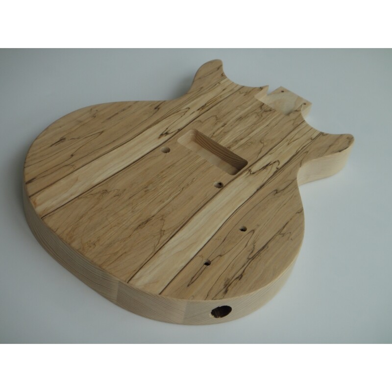 Afanti Customized P Junior Ash Body with Spalted Maple Veneer DIY Guitar Kit