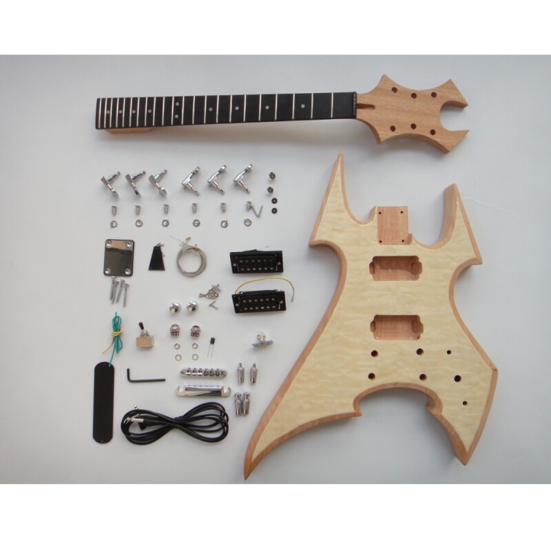 Afanti Mahogany Body with Quilted Maple Veneer Electric Guitar Kit Afanti Mahogany Body with Quilted Maple Veneer Electric Guitar Kit