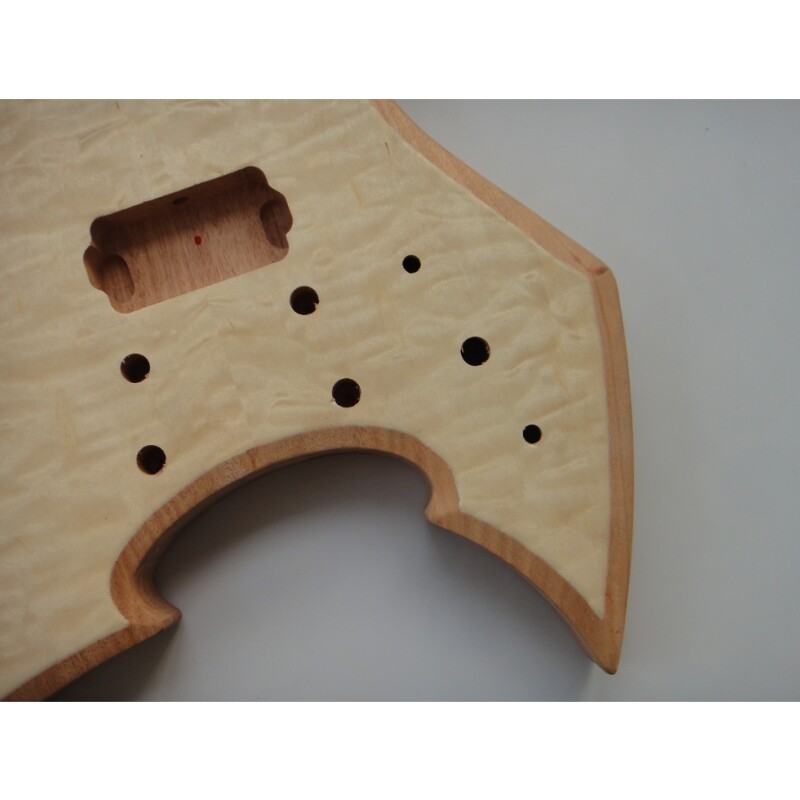 Afanti Mahogany Body with Quilted Maple Veneer Electric Guitar Kit