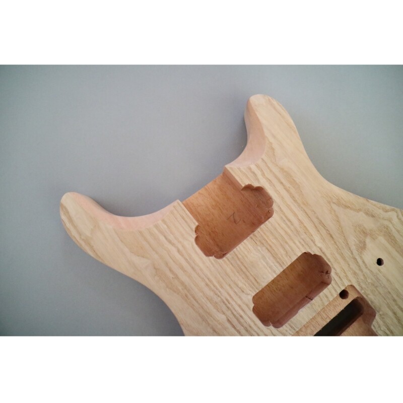 Afanti Unfinished Mahogany Body with Ash Veneer DIY Electric Guitar Kit