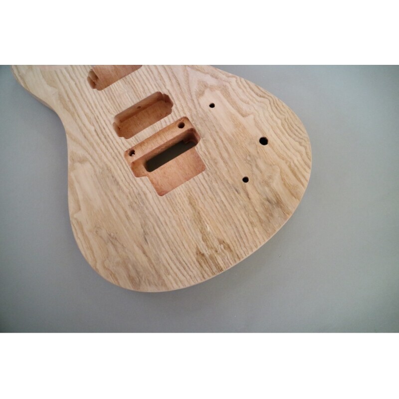 Afanti Unfinished Mahogany Body with Ash Veneer DIY Electric Guitar Kit