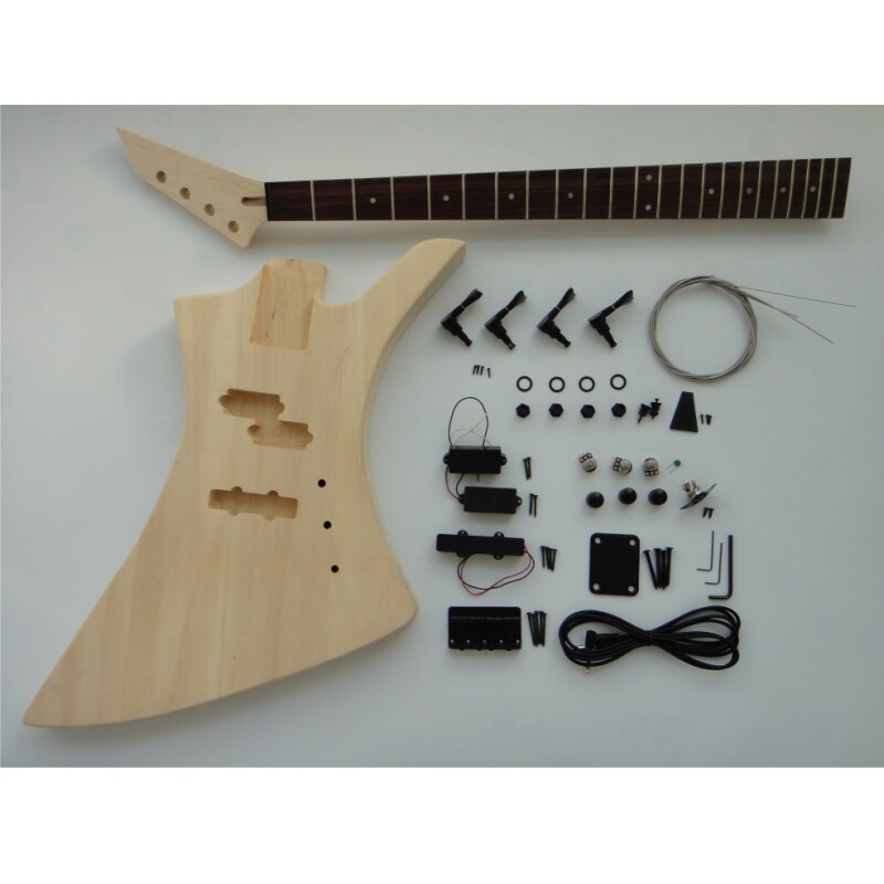 Afanti Alder Body Maple Neck EX 4 Strings Bass Guitar Kit