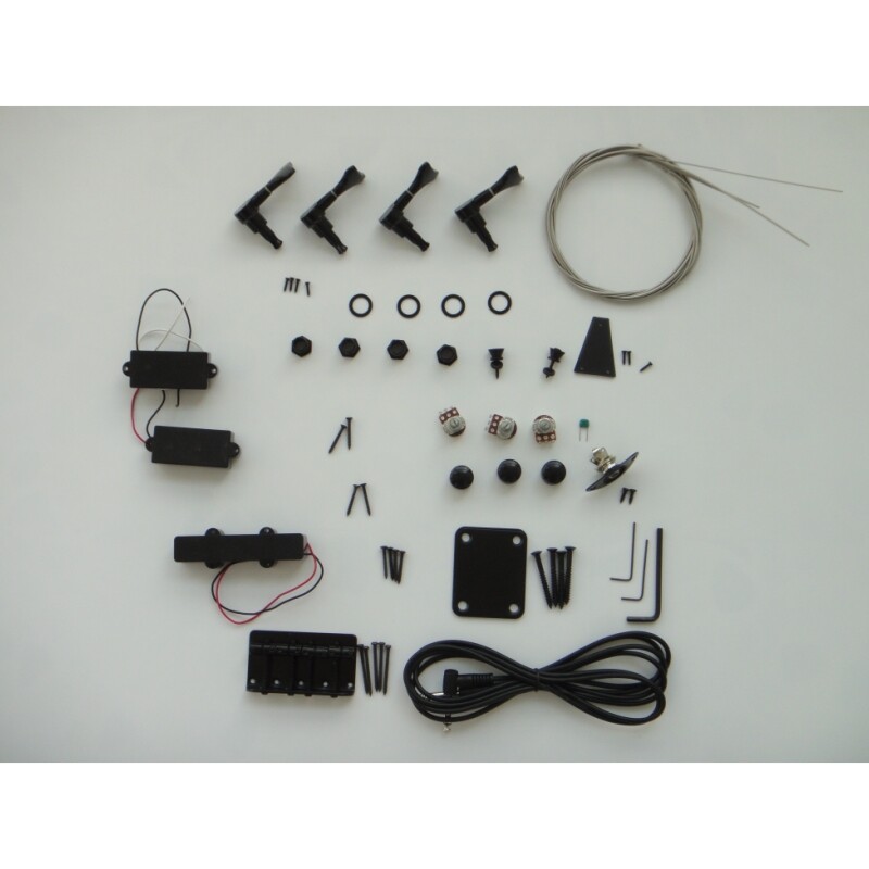 Afanti Alder Body Maple Neck EX 4 Strings Bass Guitar Kit