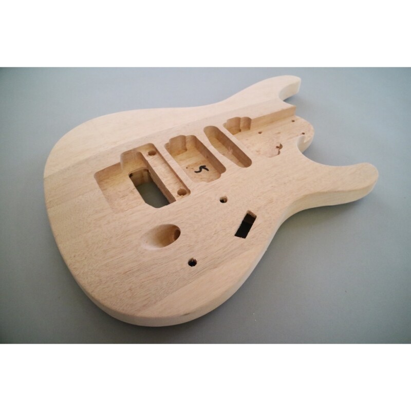 Afanti Ufinished Mahogany Body and Neck Build Your Own DIY Electric Guitar Kit