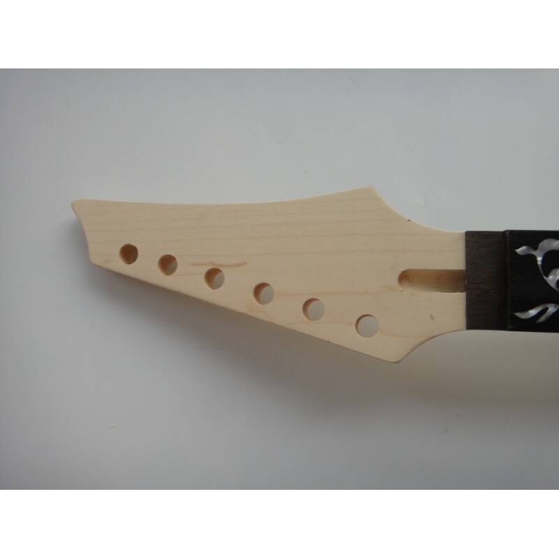 Afanti Unfinished Solid Body Vine Inlay Rosewood Fingerboard Double Locking DIY Guitar Kit