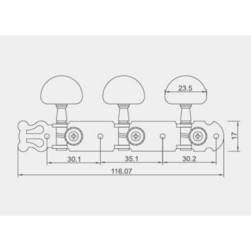 Afanti Nickel Classical Guitar Tuning Pegs with 1:15 Ratio