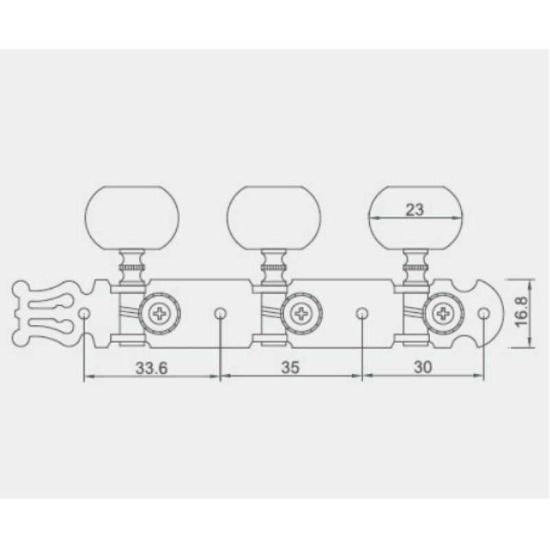 Afanti Classical Guitar Tuning Machine Keys for 9.5mm Machine Head Hole