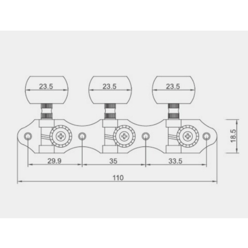 Afanti Gold&Black Guitar Tuner Machine Head Knobs 1:18 Ratio