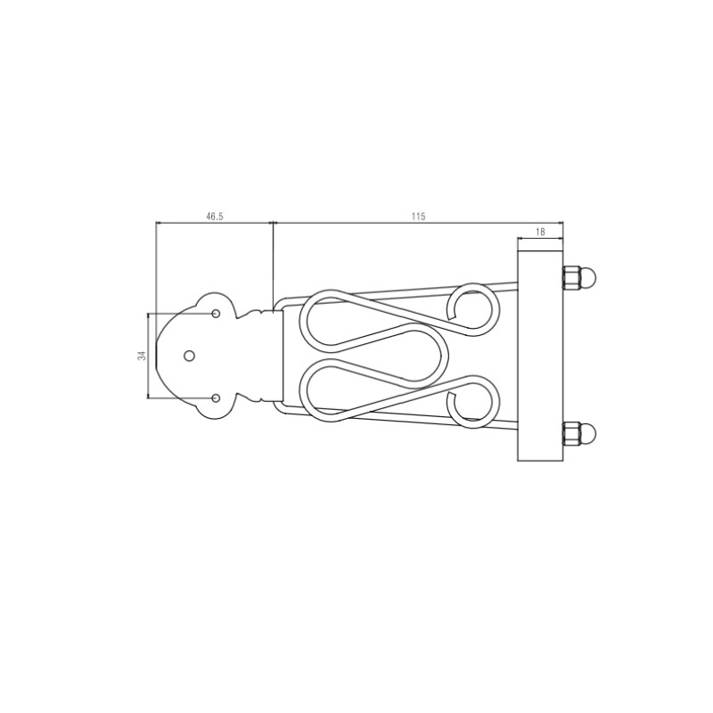 Afanti Gold 4 String Bass Guitar Tailpiece
