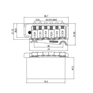 Afanti 2 Pivot Stamped Steel ST Electric Guitar Tremolo Bridge