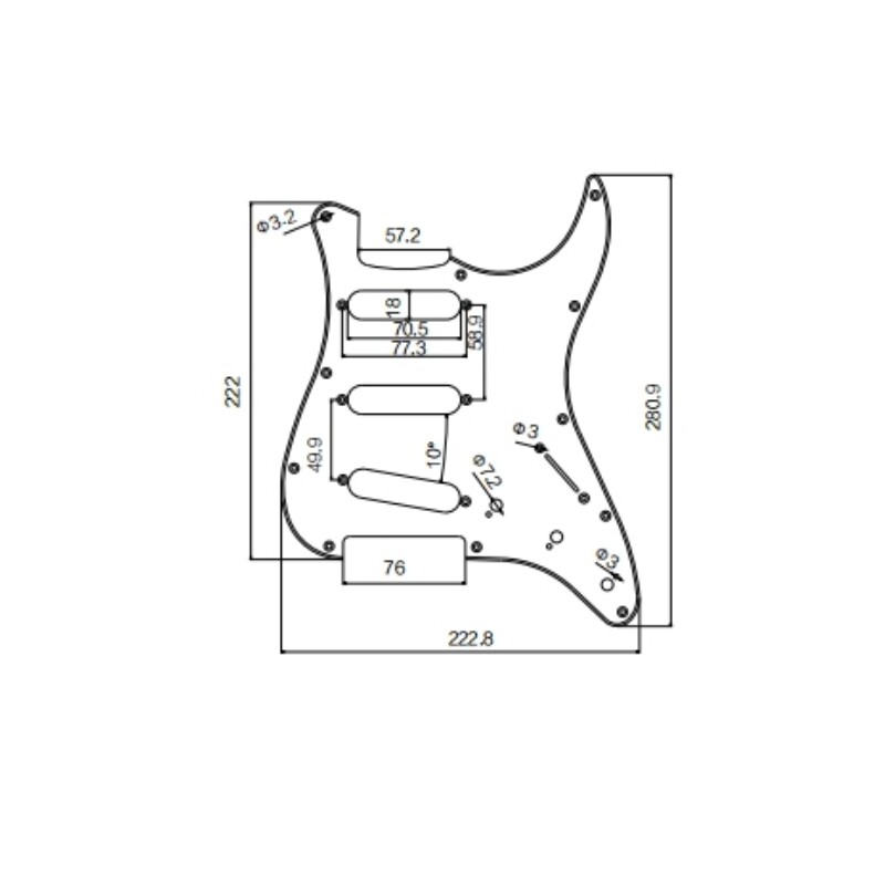Afanti Electric Guitar Pickguard (AP-1001)