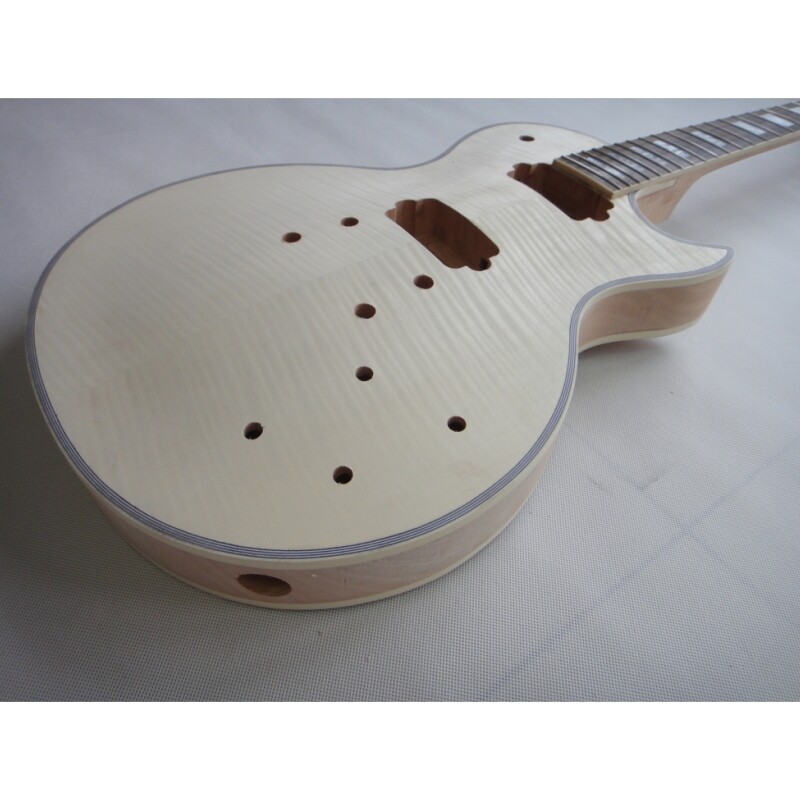 Afanti Unfinished Mahogany Body with Flamed Maple Top Lp Electric Guitar Kit