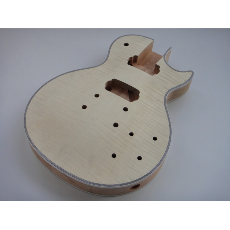 Afanti Mahogany with Flamed Maple Top Ebony Fingerboard Lp DIY Guitar Kit