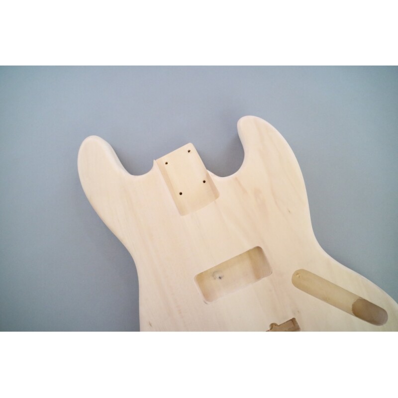 Afanti Basswood Body with Pearl Red Pickguard Bass Guitar Kit