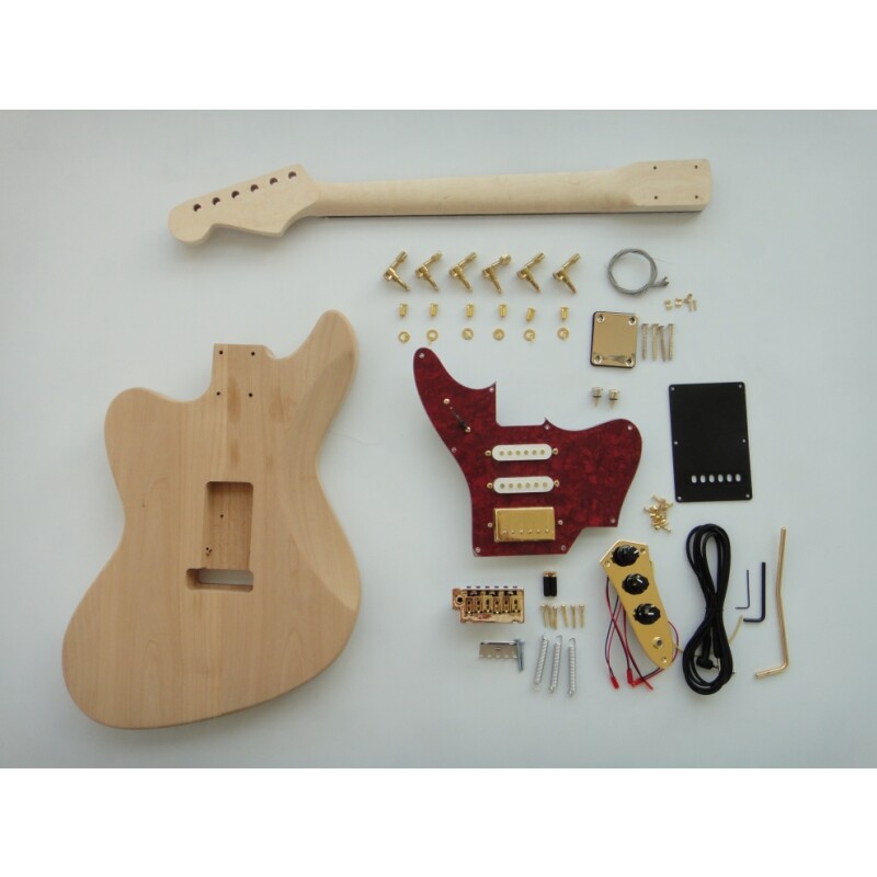Afanti SSH Tremolo Bridge Quilted Maple Veneer DIY Electric Guitar Kit