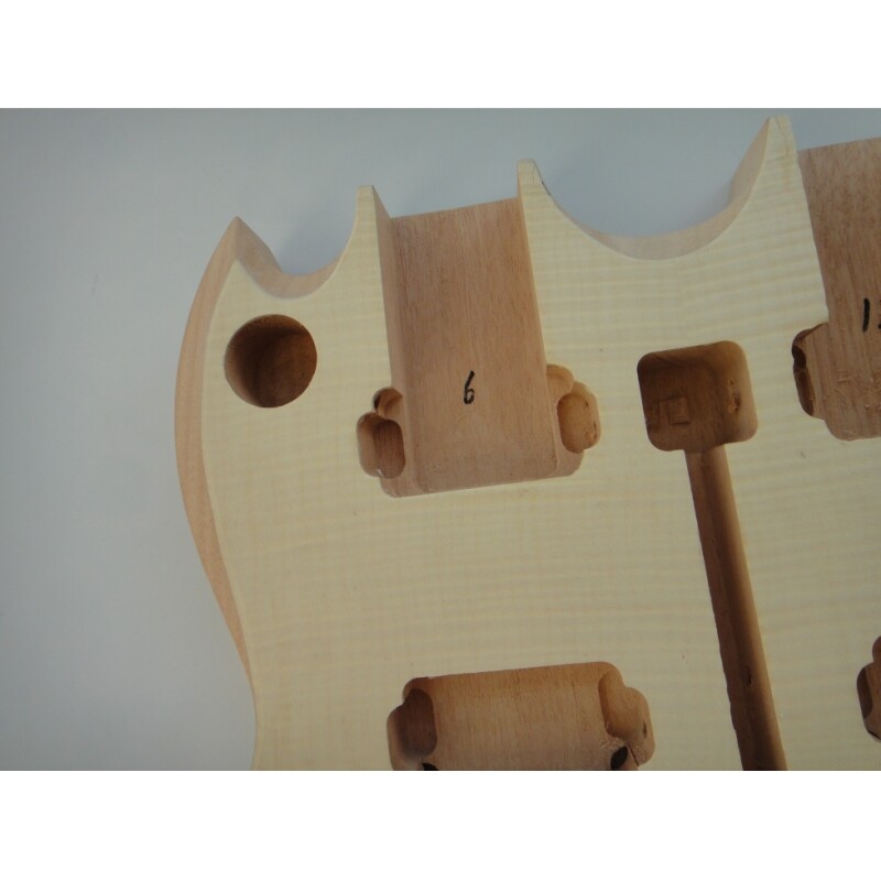 Afanti Mahogany Body with Flamed Maple Veneer 12+6 Electric Double Neck Guitar Kit