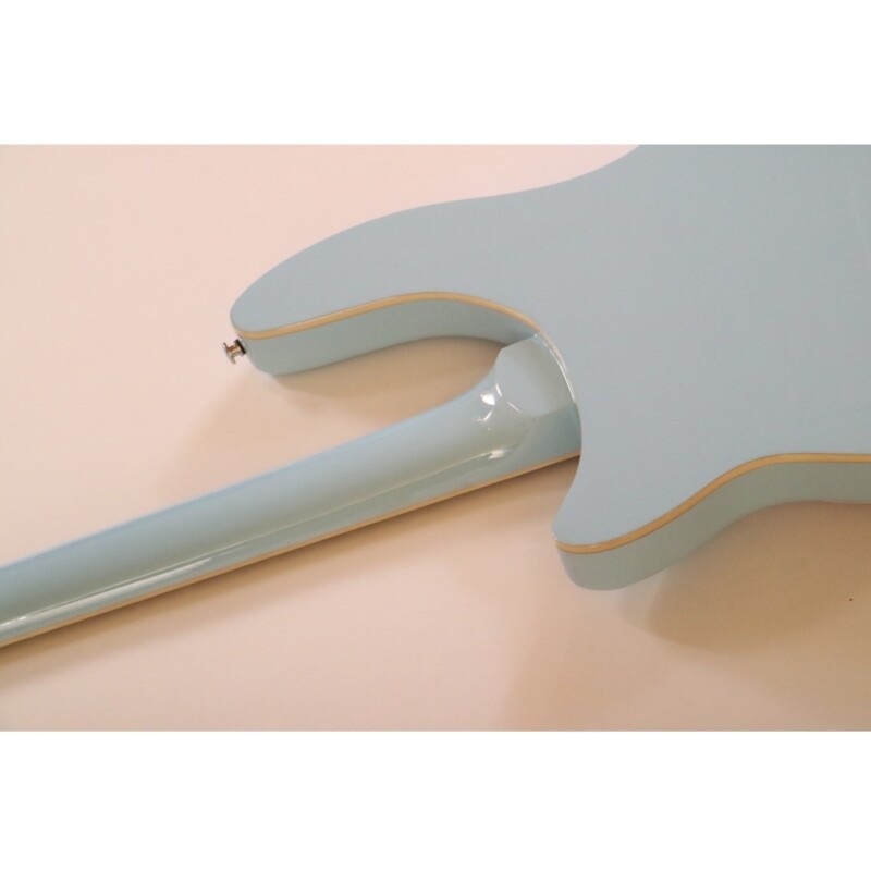 Afanti Semi-Hollow Light Blue Body Rick Electric Bass Guitar