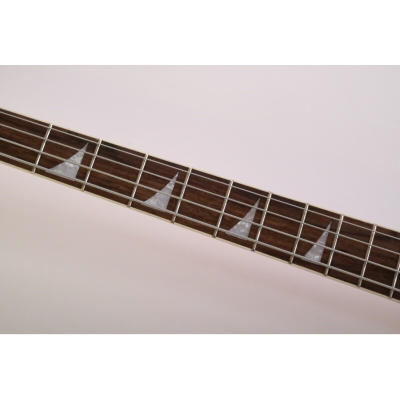 Afanti Semi-Hollow Light Pink Basswood Body Rick Electric Bass Guitar