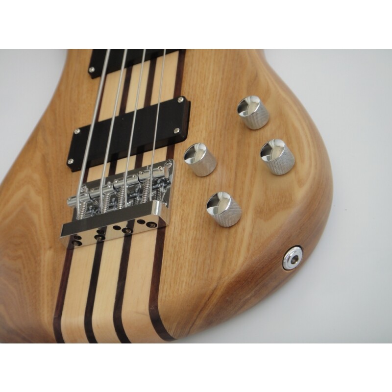 Afanti Ash Body Rosewood Fingerboard 4 String Neck Through Bass Guitar