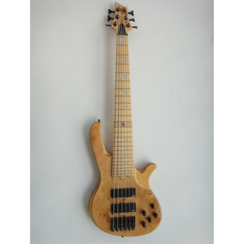 Afanti Ash Body with Poplar Burl Veneer Bass Guitar 
