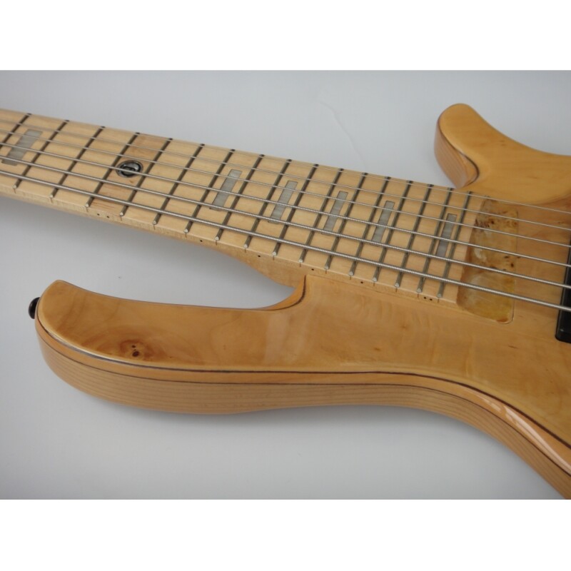 Afanti Ash Body with Poplar Burl Veneer Bass Guitar 