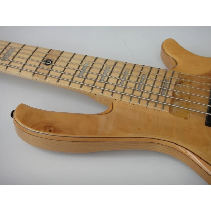 Afanti Ash Body with Poplar Burl Veneer Bass Guitar 