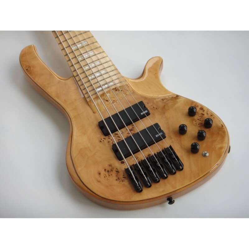 Afanti Ash Body with Poplar Burl Veneer Bass Guitar 