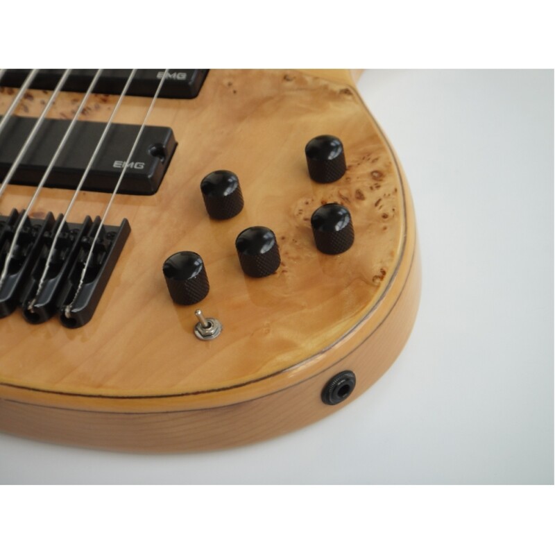 Afanti Ash Body with Poplar Burl Veneer Bass Guitar 