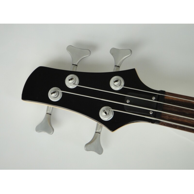 Afanti Mahogany Body Maple Neck Black 4 String Bass Guitar