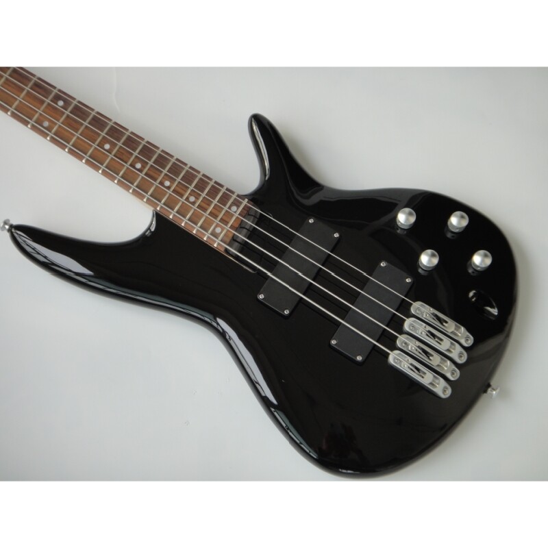 Afanti Mahogany Body Maple Neck Black 4 String Bass Guitar
