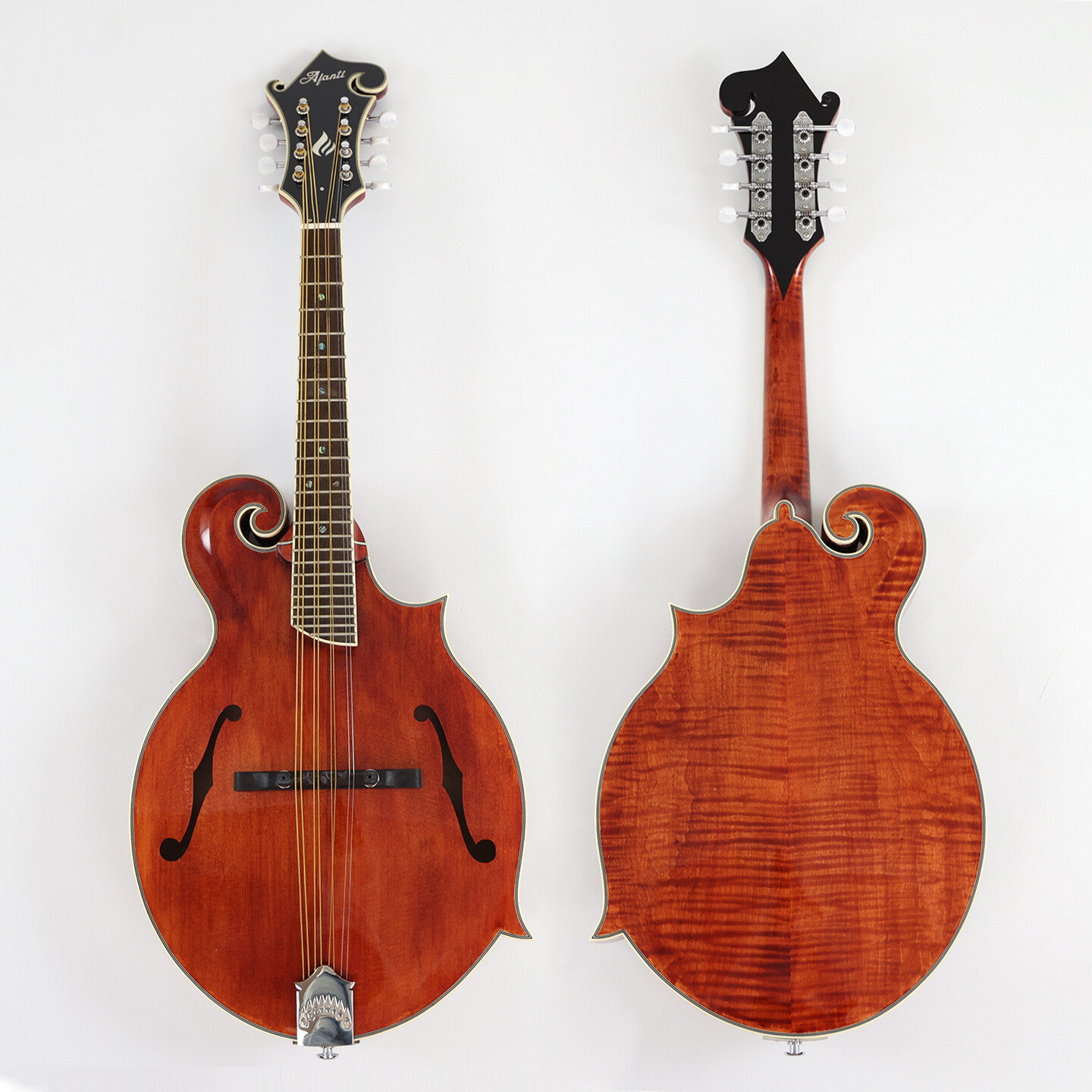 Afanti AA Solid Flamed Maple Back and Side F Mandola