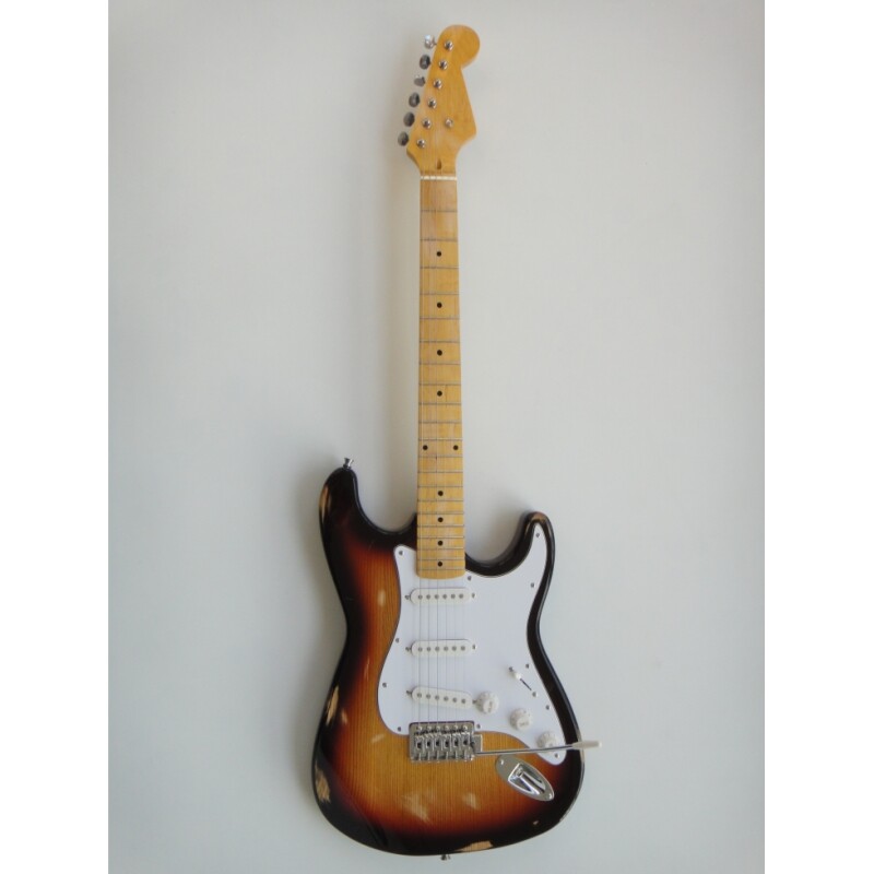 Afanti Ash Body SSS Relic Sunburst St Electric Guitar