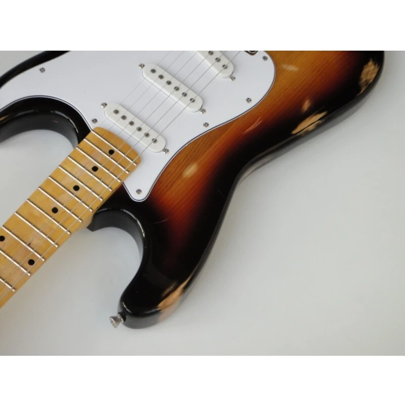 Afanti Ash Body SSS Relic Sunburst St Electric Guitar