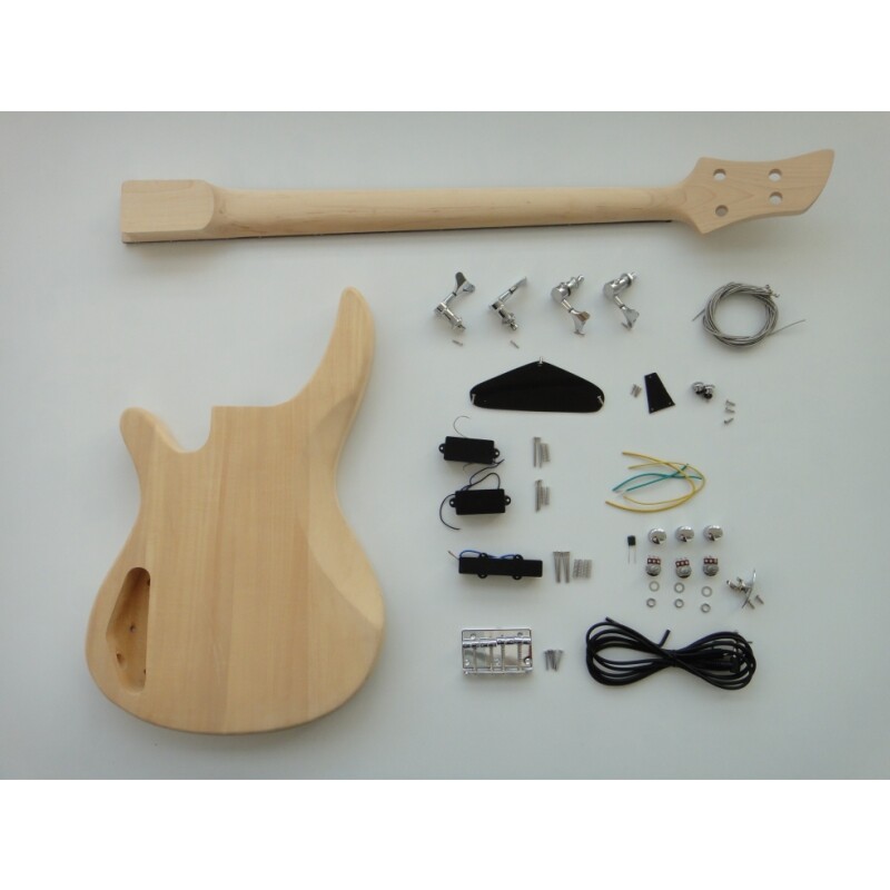 Afanti Basswood Body with Flamed Maple Veneer 4 Strings Bass Guitar