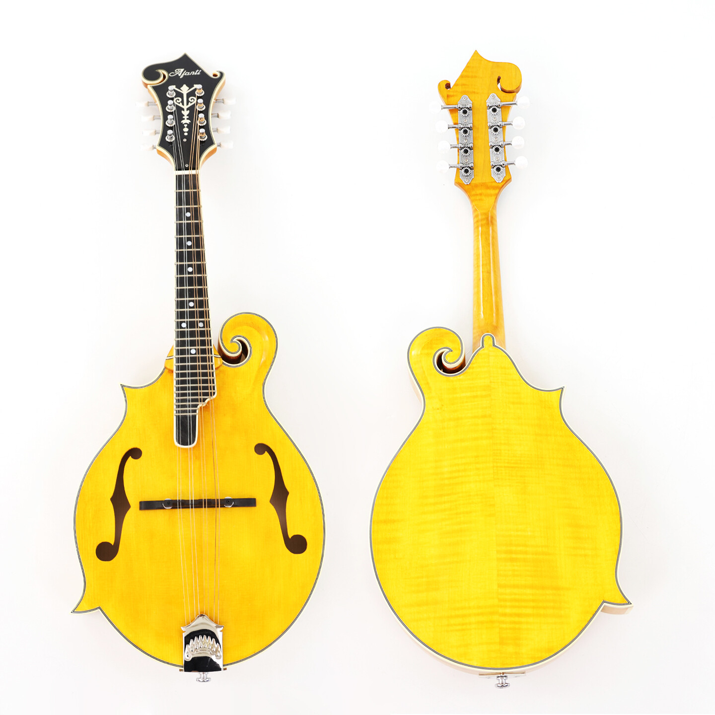 Afanti Solid Hand-Carved and Graduated AAA Spruce Top Left Hand Mandolin