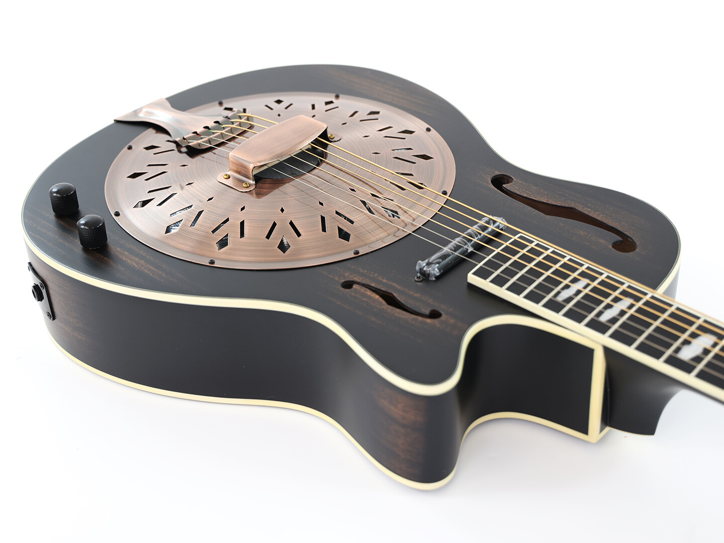 Single Cutaway Round Neck Dobro Resonator guitar with Single Pickup