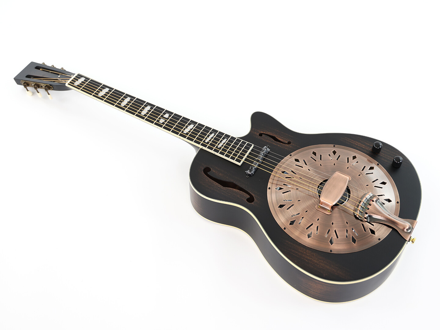 Single Cutaway Round Neck Dobro Resonator guitar with Single Pickup