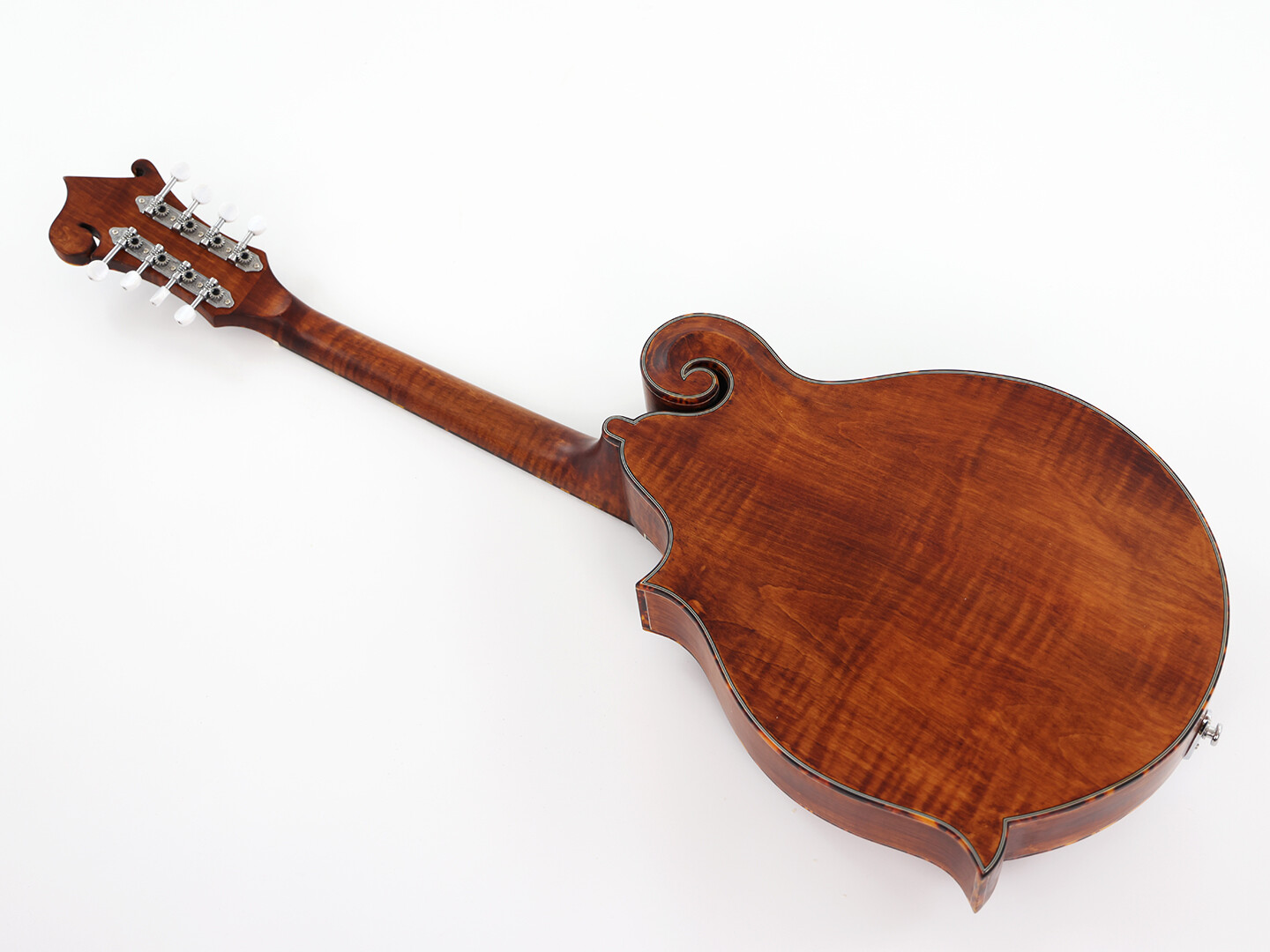 All solid Brown Octave Mandolin with flamed maple back and side