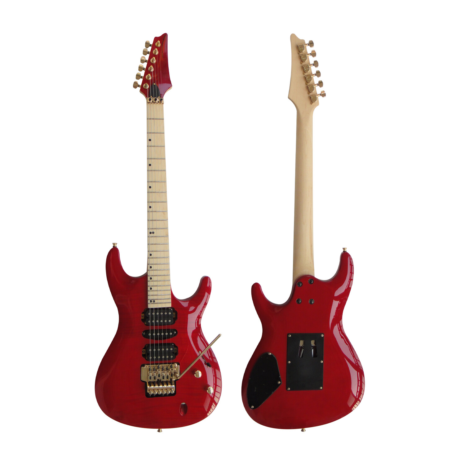 Afanti Customized Hsh Pickup Cherry Red Maple Neck Electric Guitar Afanti Customized Hsh Pickup Cherry Red Maple Neck Electric Guitar