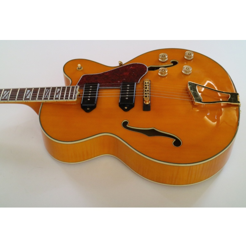 Afanti Hollow Maple Plywood Body Electric Guitar with Flamed Maple Veneer