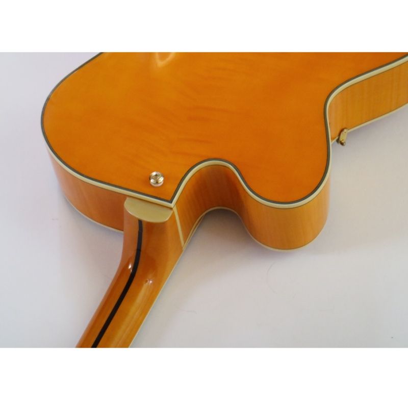 Afanti Hollow Maple Plywood Body Electric Guitar with Flamed Maple Veneer