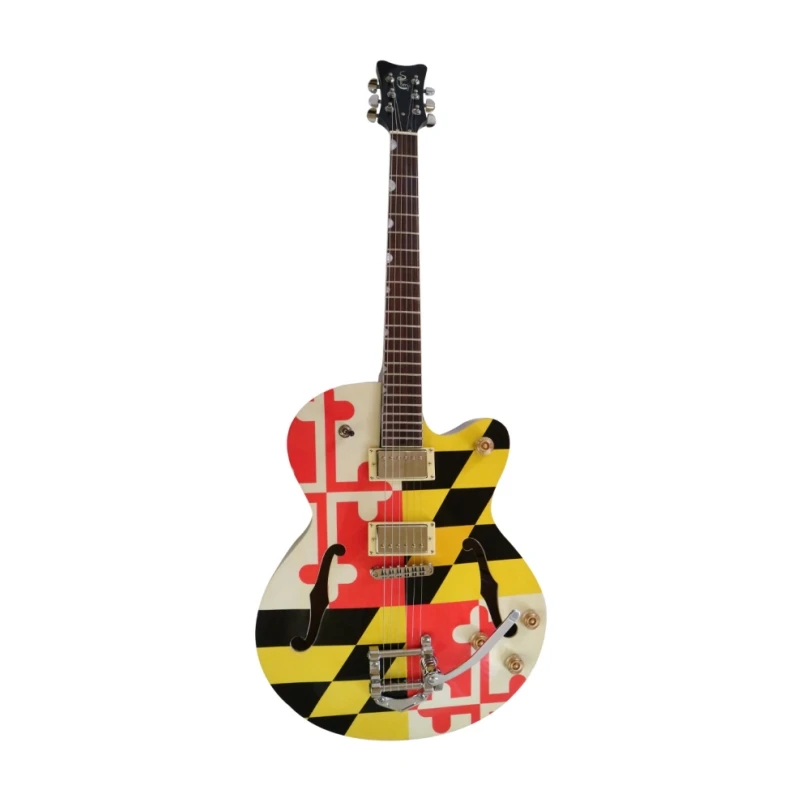 Afanti Hollow Maple Plywood Body with Quilted Maple Veneer Electric Guitar