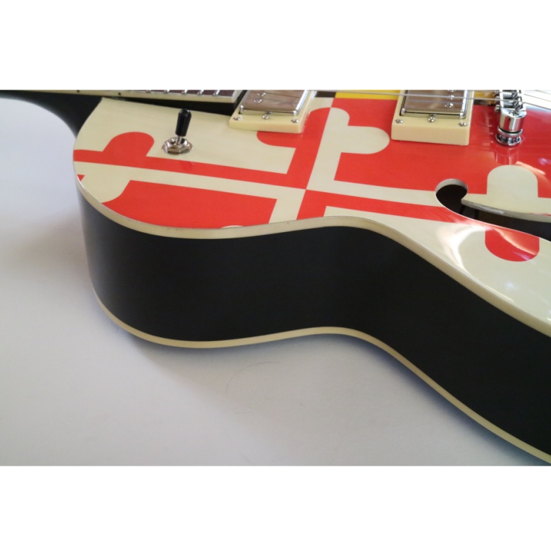 Afanti Hollow Maple Plywood Body with Quilted Maple Veneer Electric Guitar