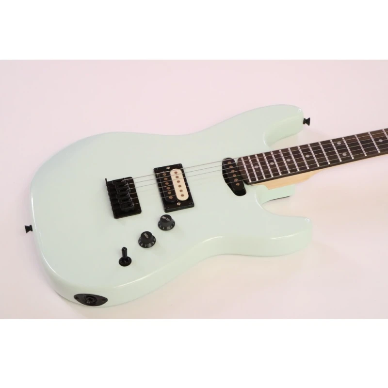 Afanti 6 Strings Light Green Mahogany Body with Black Hardware Electric Guitar