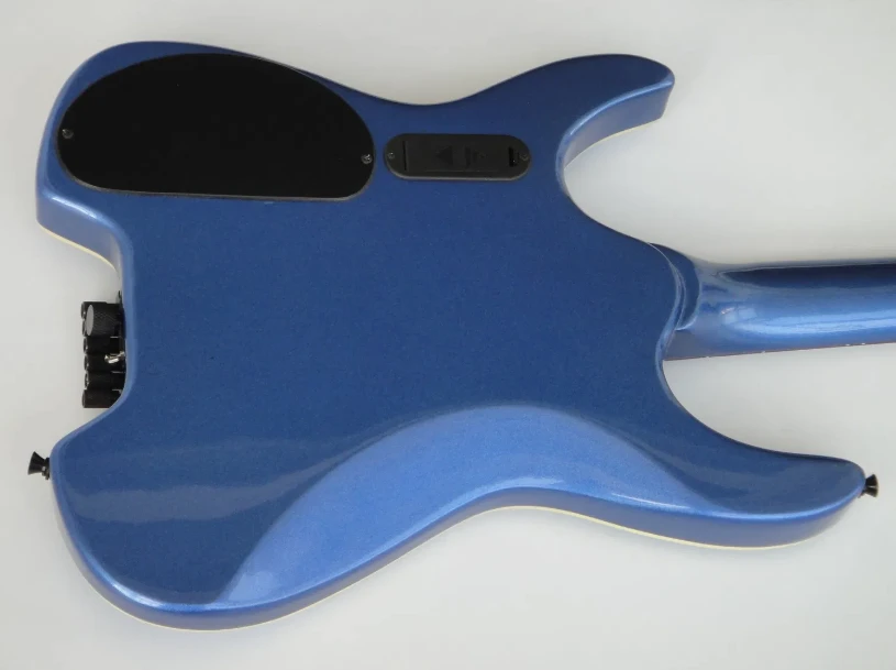 Afanti Customized Hh Double Locking 6 String Blue Metalic Headless Electric Guitar